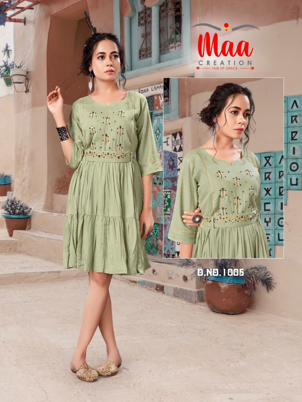 Maa Fancy Party Wear Tunic Style Wholesale Designer Kurtis